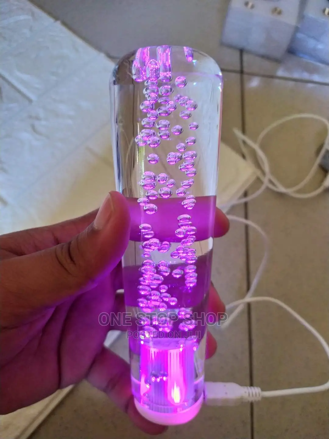 Universal Clear Crystal Gear Knobs With Usb Lights
