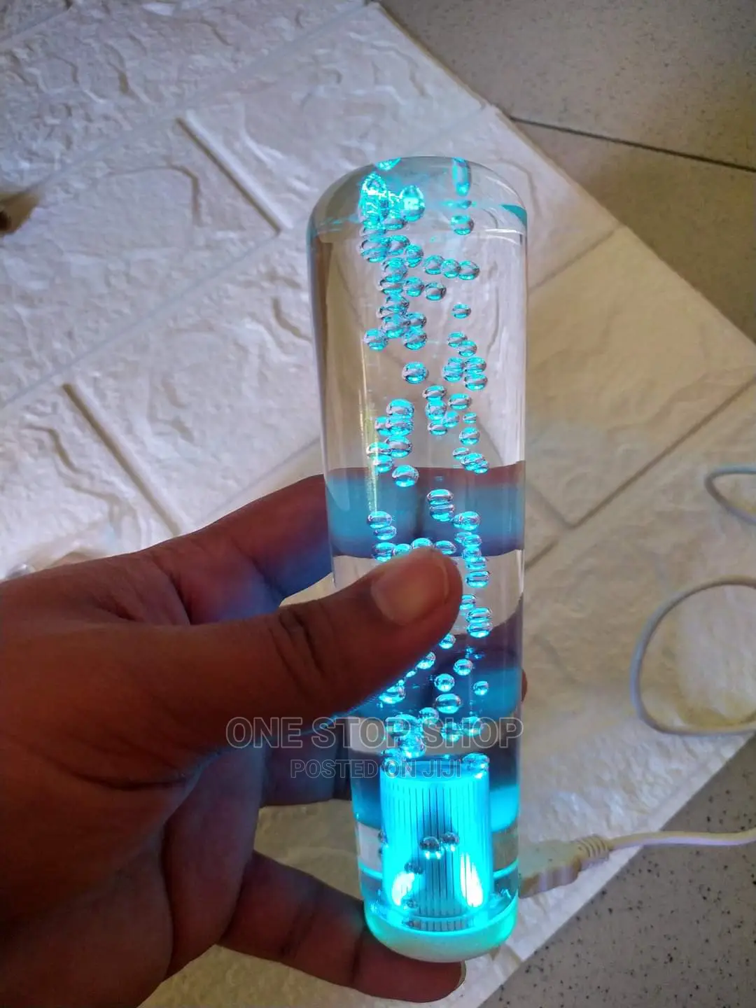 Universal Clear Crystal Gear Knobs With Usb Lights