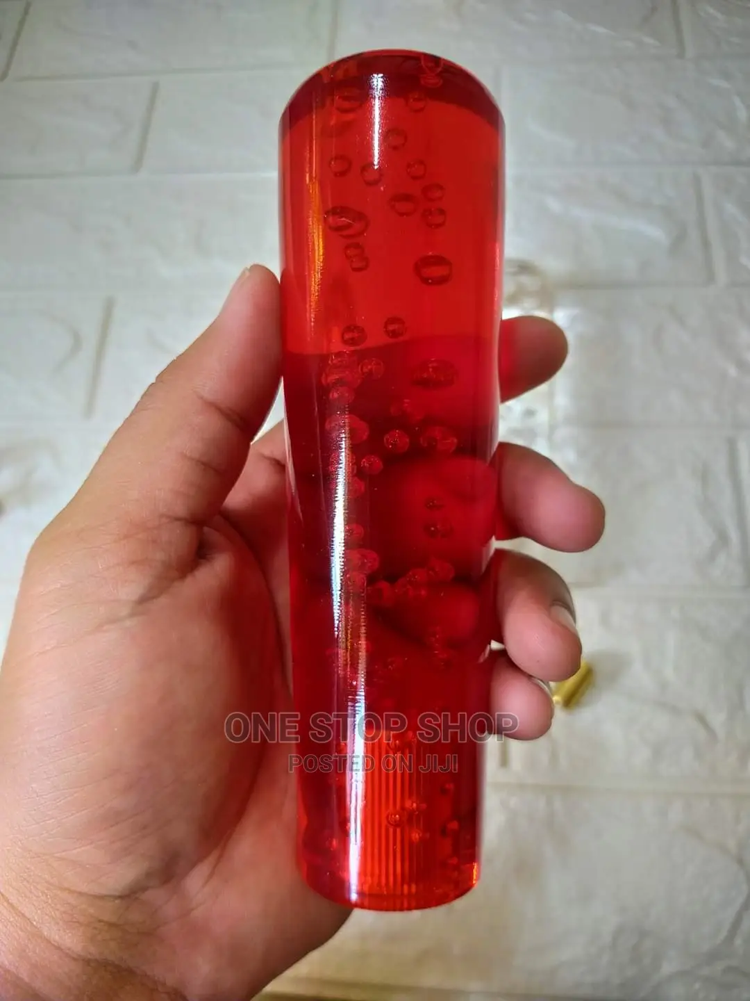Red Bubble Crystal Gear Knob With Usb Light