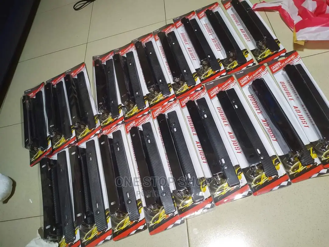 Carbon Adjustable Metallic Number Plate Holder