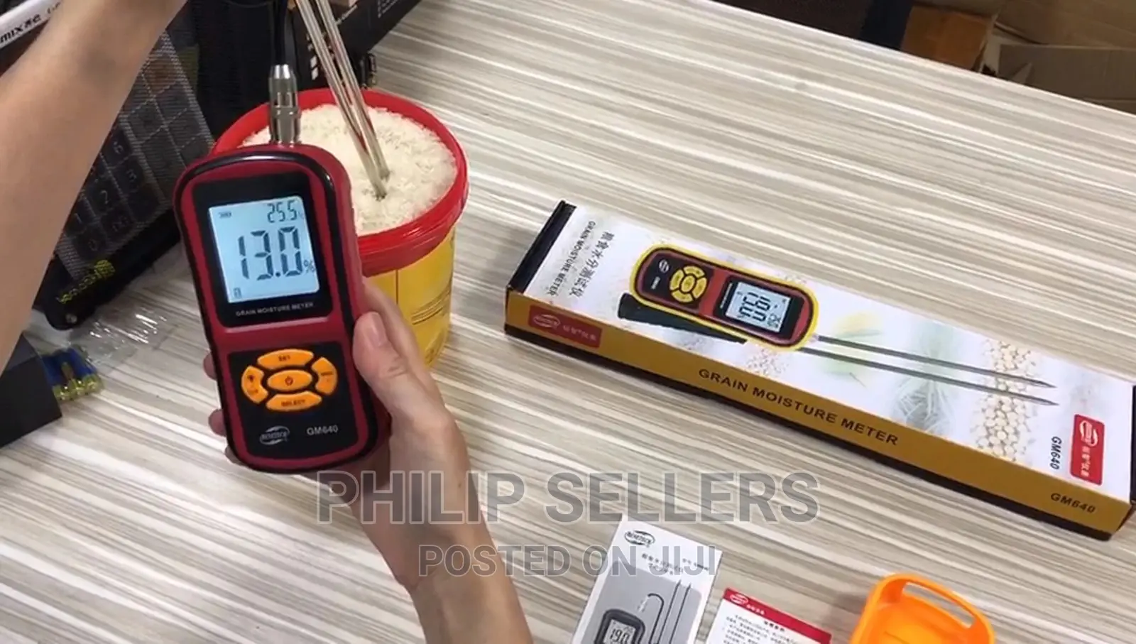 Benetech Portable Digital Grain Moisture Meter, Compact Rice