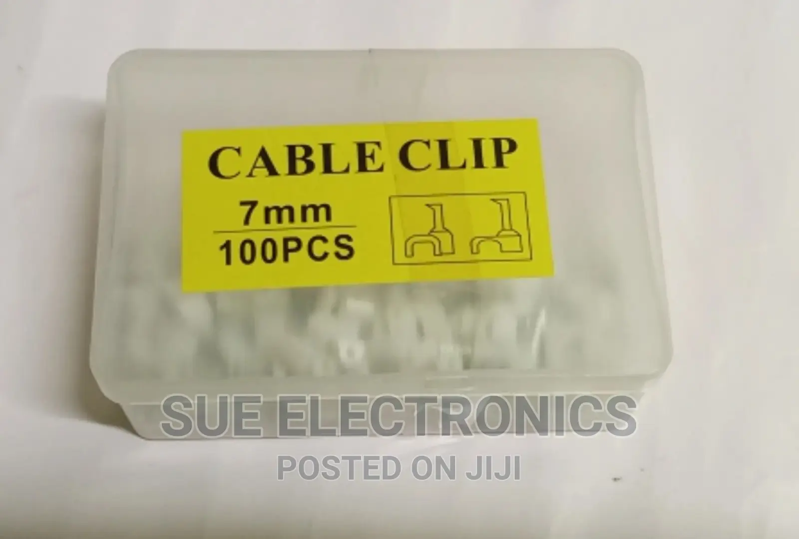7mm White Nail Cable Clip