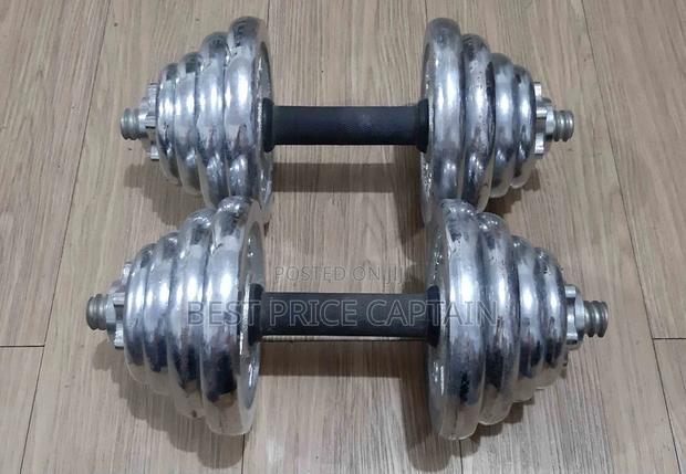 Adjustable 10kgs Chrome Dumbells