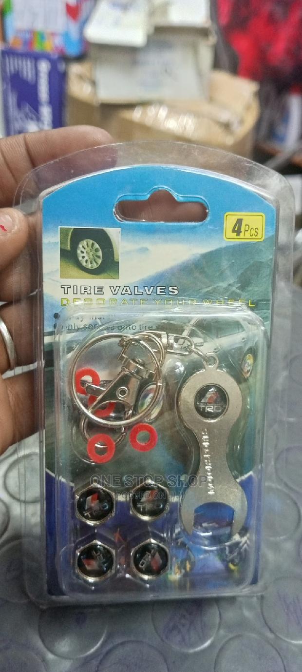 TRD Branded Tire Valves With Keyholder
