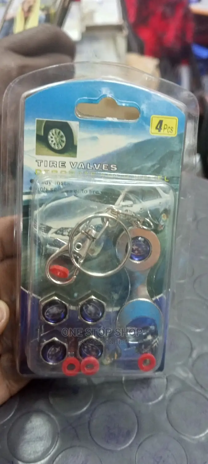 SUBARU Branded Tire Valve Caps With Keyholder