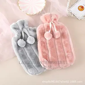 2L Warm Hot Water Bottle With Plush Heat Preservation Cover
