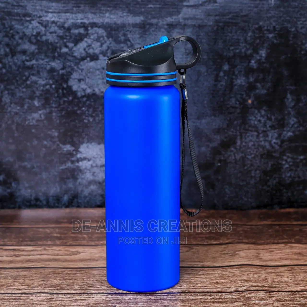 Blue Double Line Metal Bottles