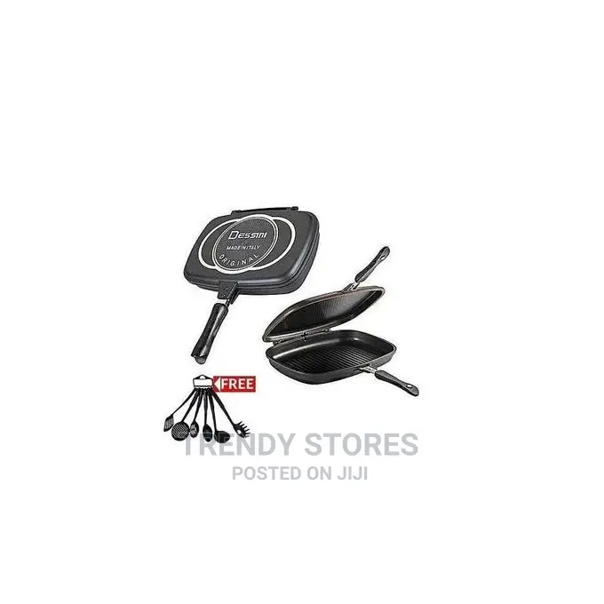 Grill Pan 36cm + Non Stick Cooking Spoons Set