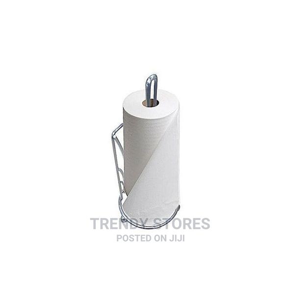 Serviette Roll Holder/ Paper Towel Napkin Holder - Silver
