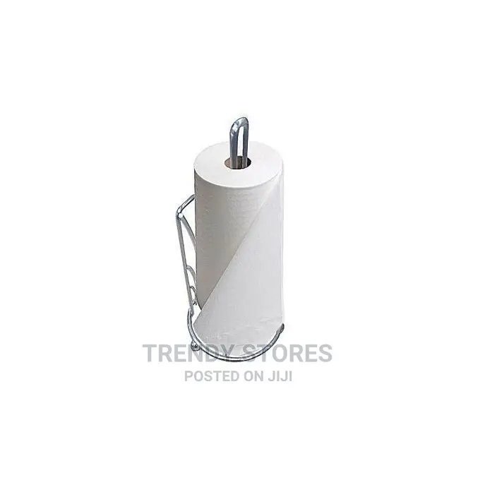 Serviette Roll Holder/ Paper Towel Napkin Holder - Silver