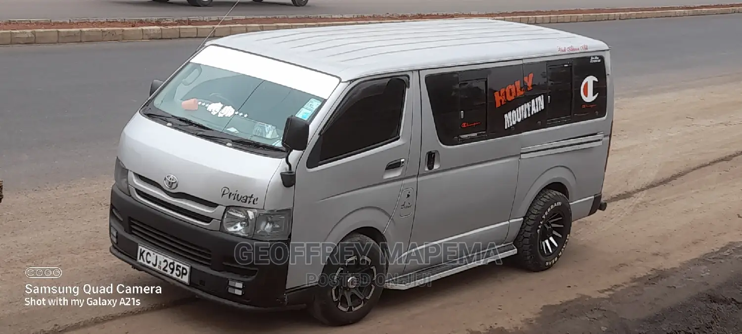 A 14 Seater Toyota Hiace For Hire.