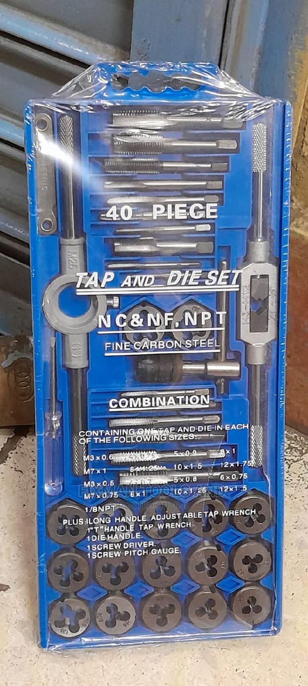 Tap and Die for Metal Work, 40 Pcs