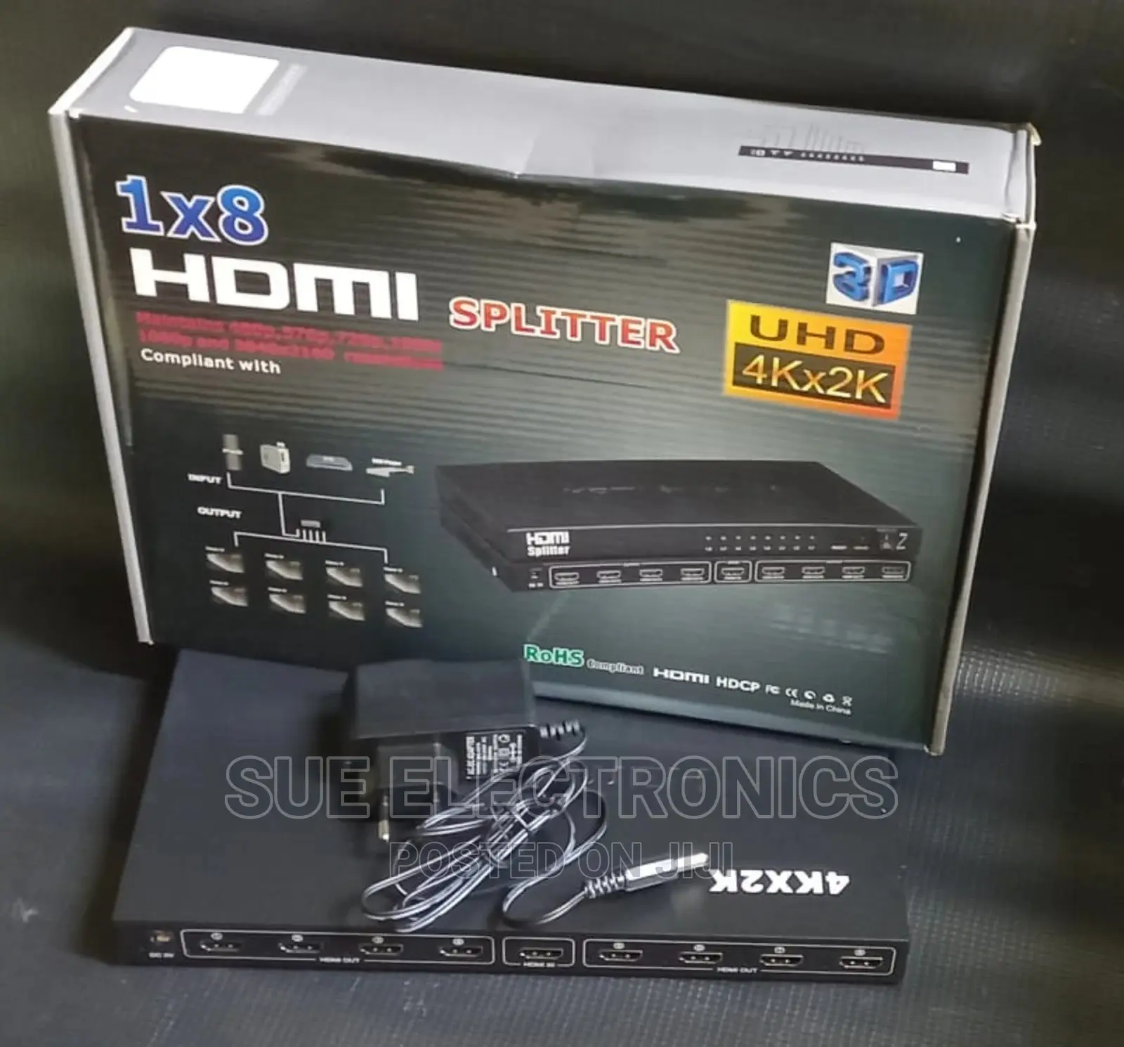 1 Input 8 Output HDMI Switch Splitter