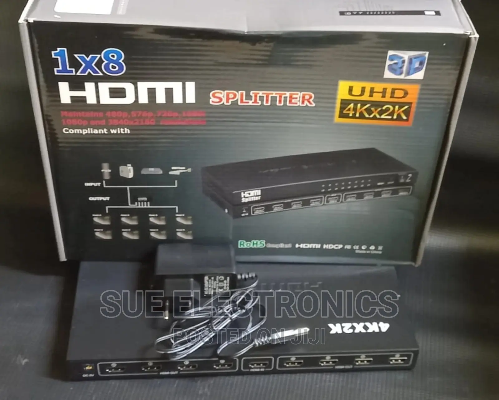 HDMI Splitter 1 in 8 Out 3D