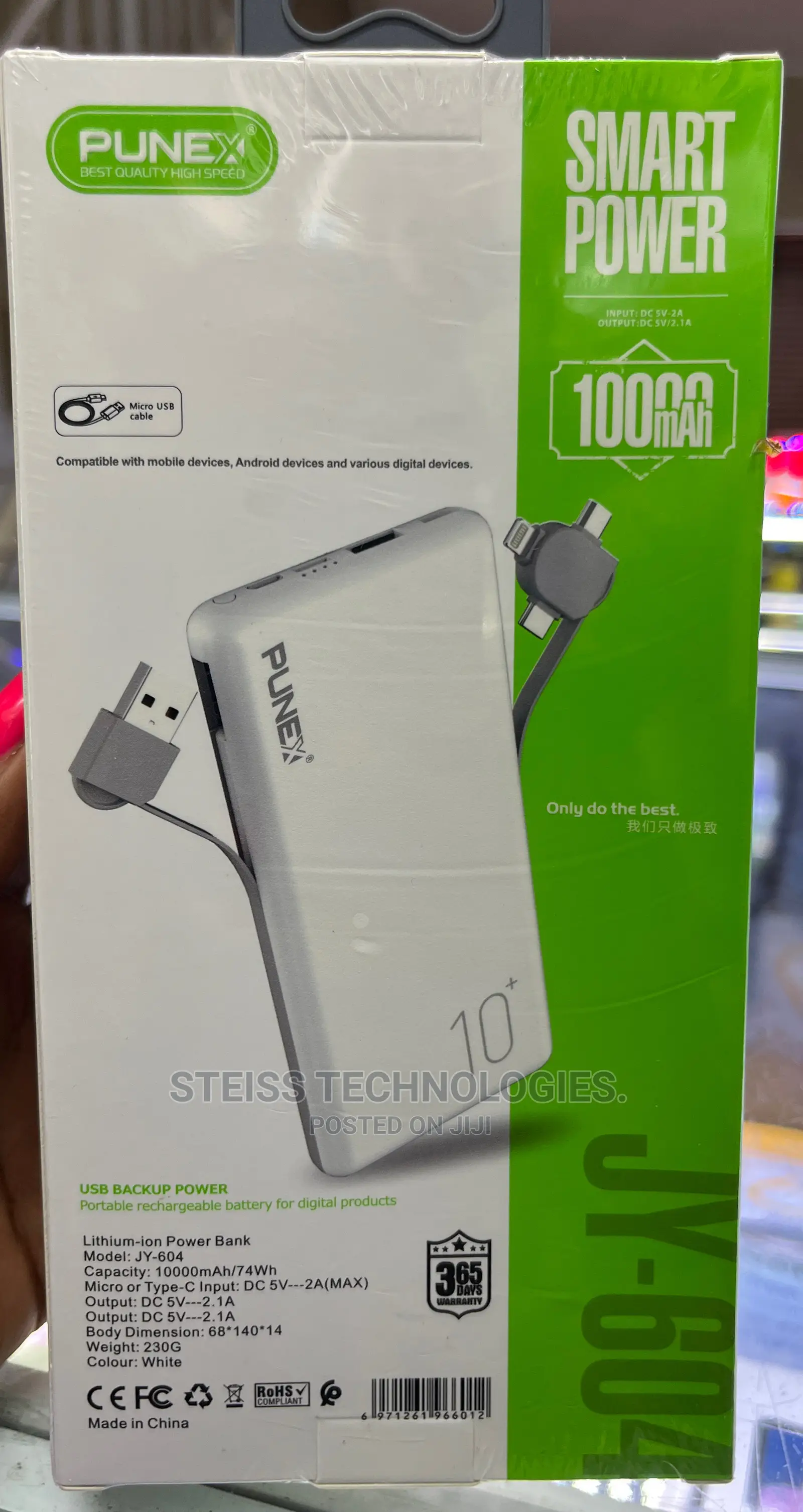 Punex 10000mah Powerbank.