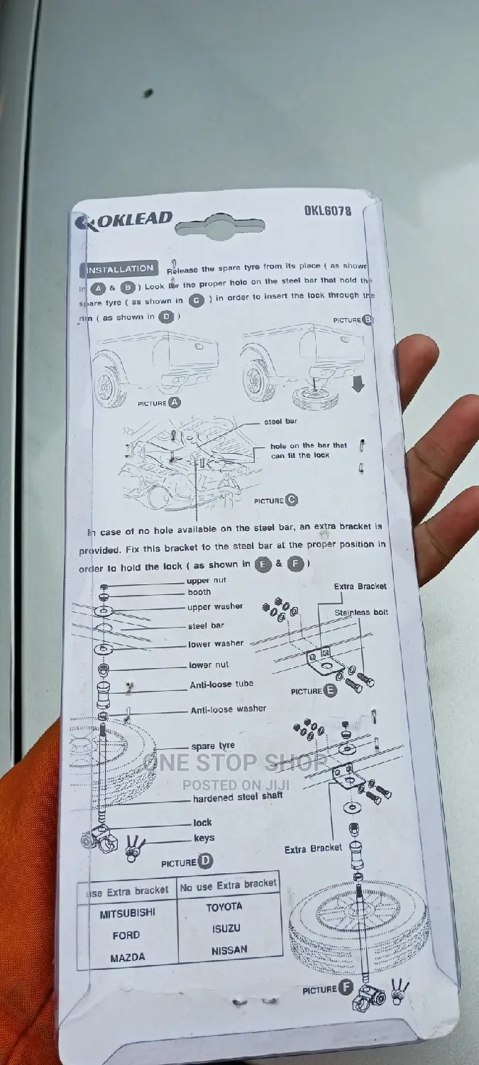 Universal Spare Tire Lock in Nairobi Central Vehicle Parts