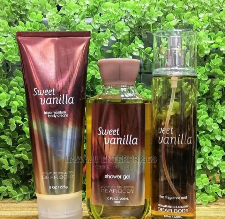 Sweet Vanilla 3in1 Body Mist, Body Cream +Shower Gel Set