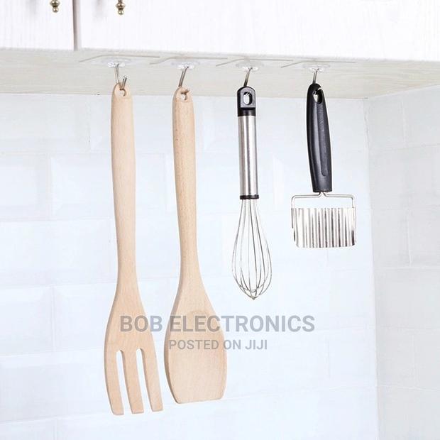 10pcs Clear Wall Self Adhesive Hooks - thumbnail 2