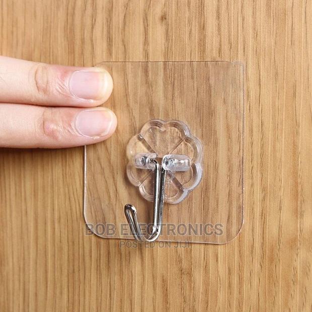 10pcs Clear Wall Self Adhesive Hooks - thumbnail 3