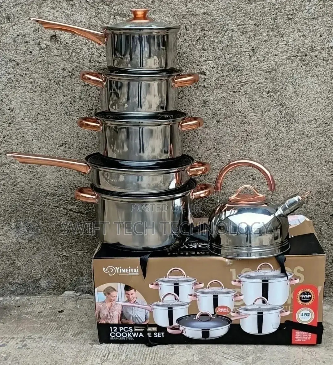 12pc Stainless Yimetai Cookware
