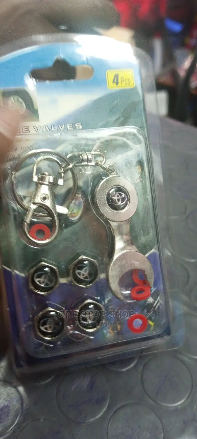 Toyota Tire Valve Caps With Key Chain Holder