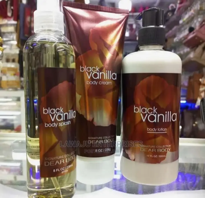 Black Vanilla Body Lotion Set