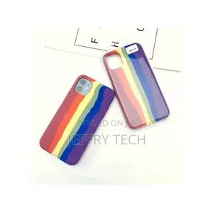 iPhone 11 Pro Rainbow Silicone Case + Free Screen Guard
