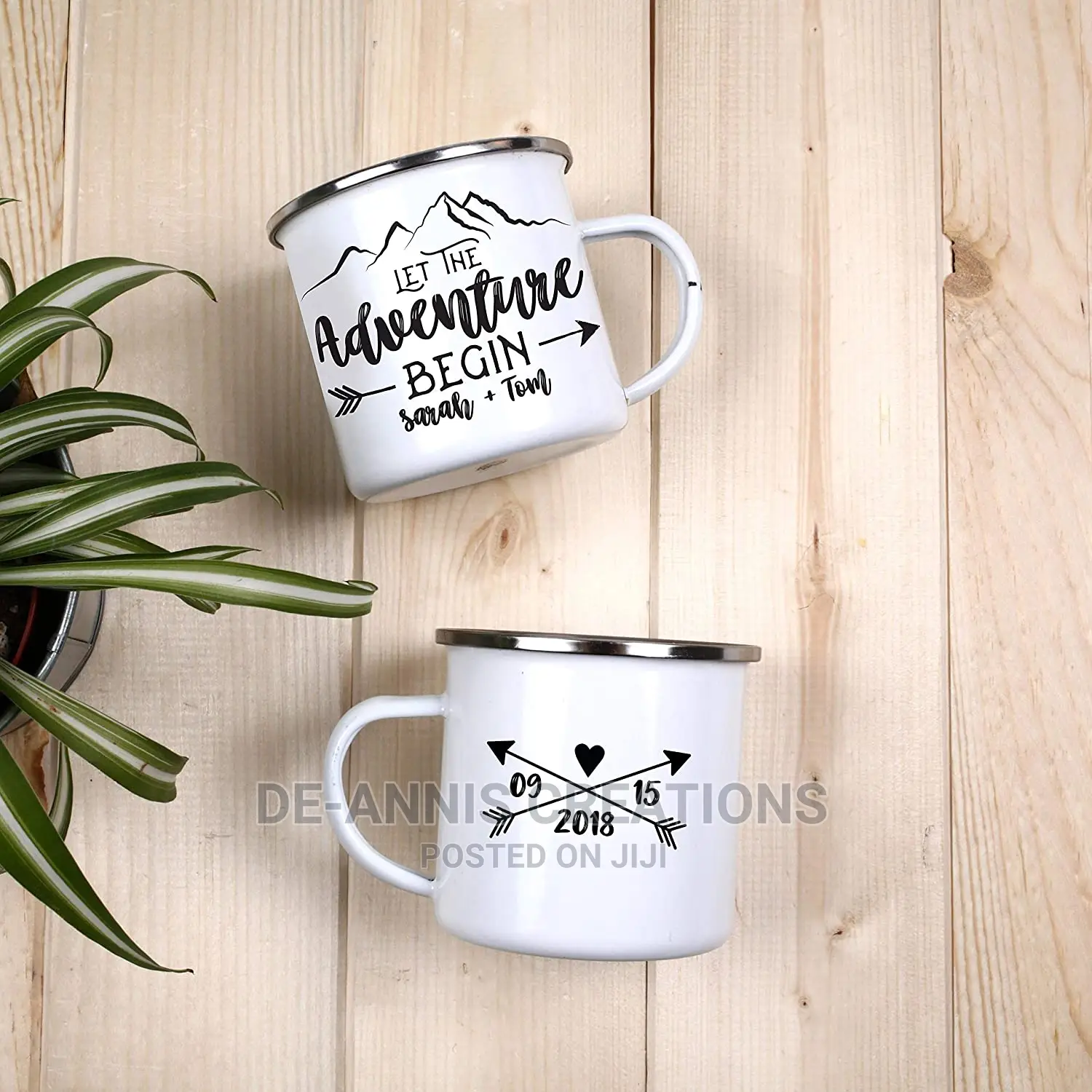 2 Pack Enamel Mugs