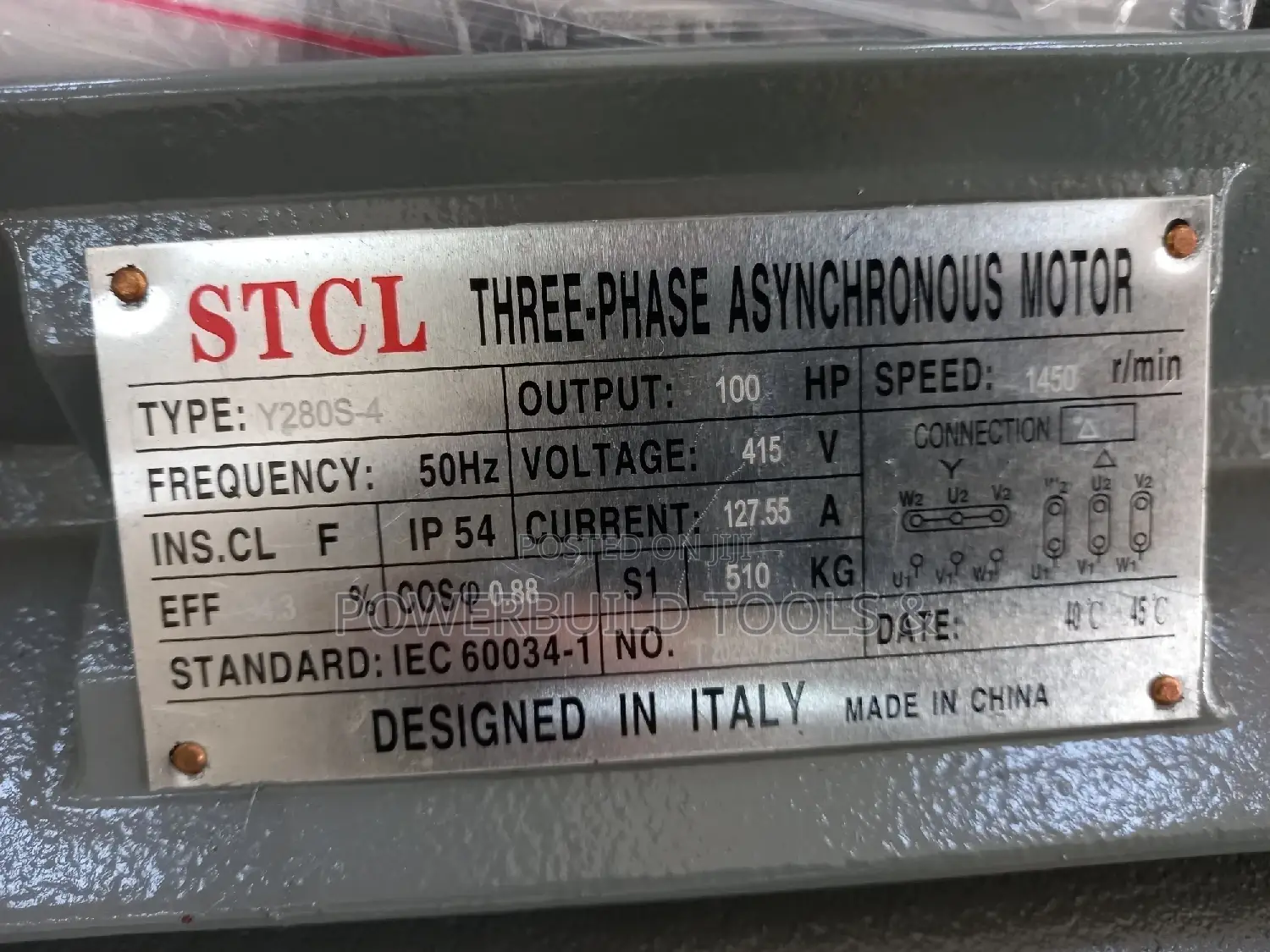 Stcl Electric Motor 100hp 1450rpm