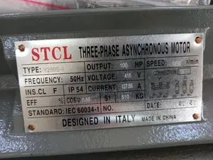 Stcl Electric Motor 100hp 1450rpm