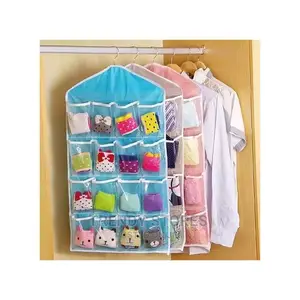 Panty/Socks Foldable Storage Bag 16 Pockets Hanging Bag