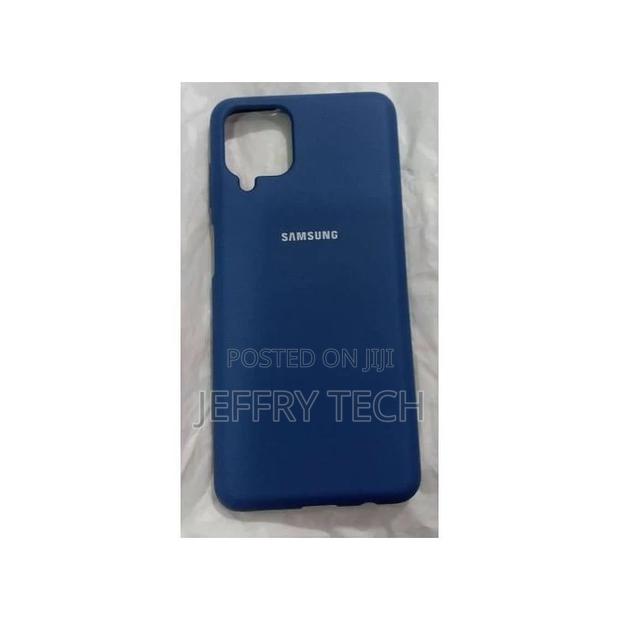 Samsung Galaxy A12 Silicone Back Case Blue - main view