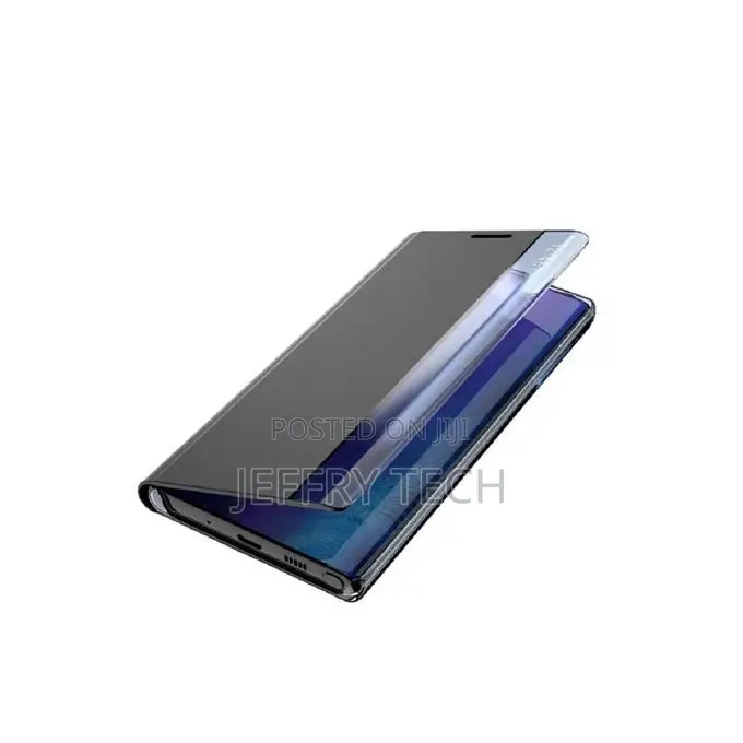 Samsung Galaxy Note 20 Ultra Side-Window Leather Case - Blac