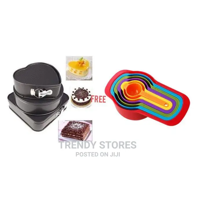 A Set of 3 Different Shapes Plus Free Measuring Cups