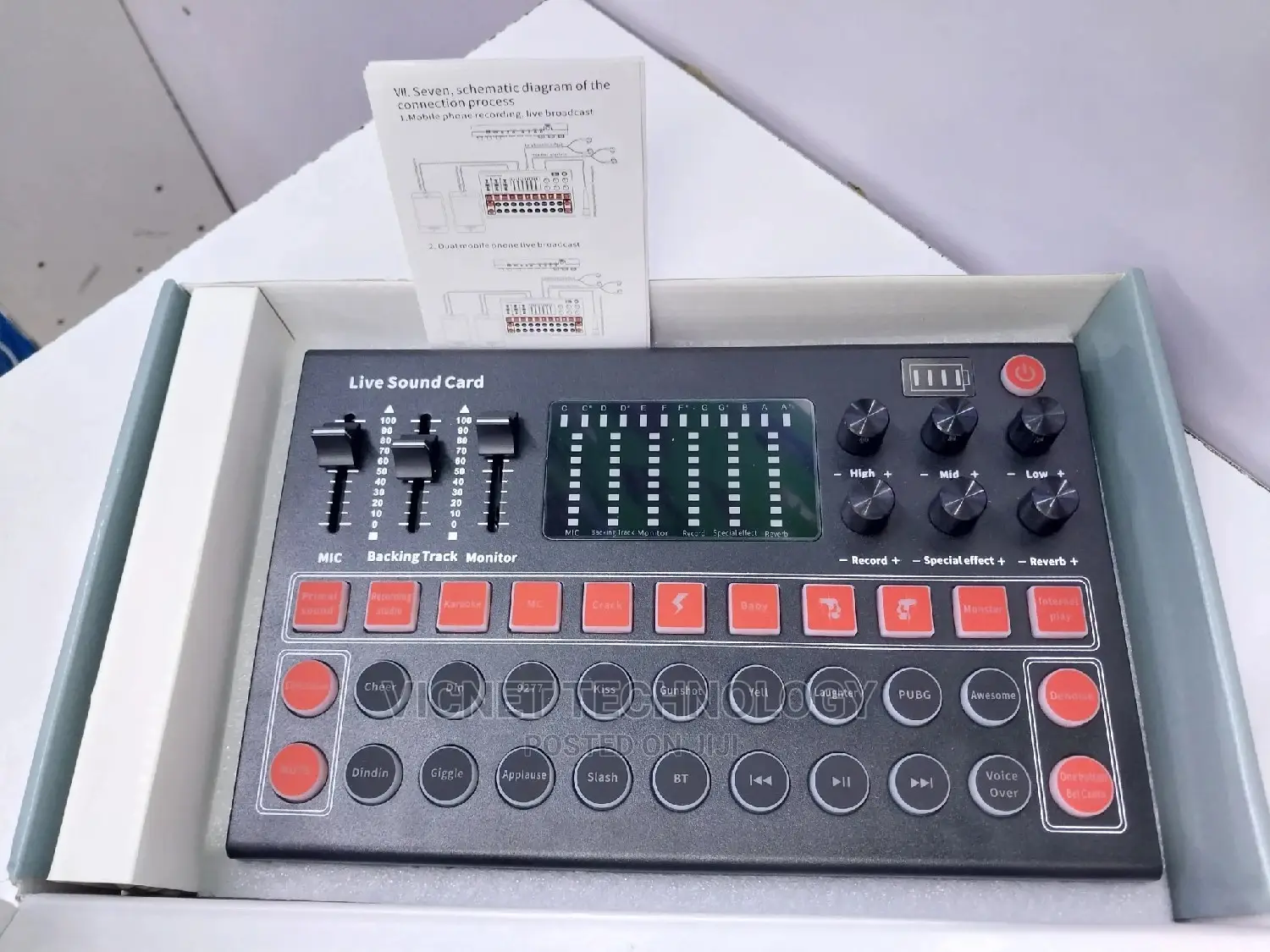 Digital Professional Live Sound Cards With DJ MIXER Effects
