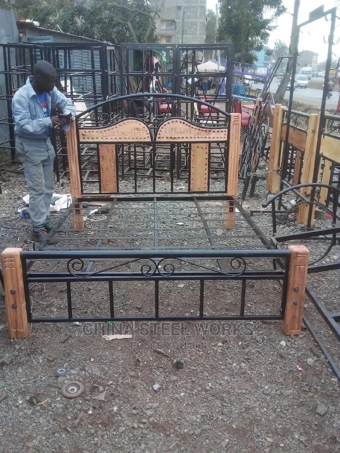 5 By 6 Metal Frame Mahogany Stands