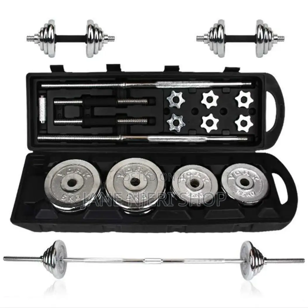 Silver Chrome Dummbels