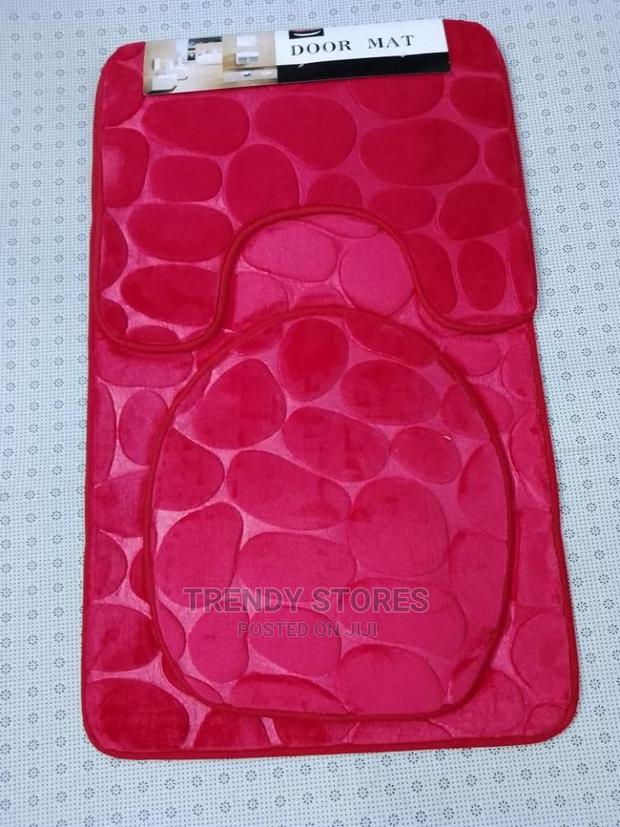 3pcs Non Slip, Absorbent Microfiber Bathroom Mat - main view