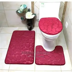 3pcs Non Slip, Absorbent Microfiber Bathroom Mat