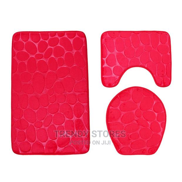 3pcs Non Slip, Absorbent Microfiber Bathroom Mat