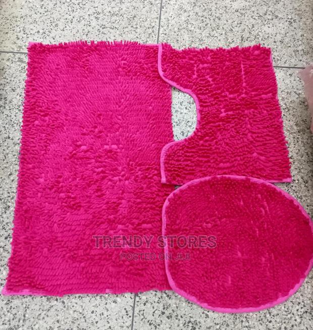 3pcs Non Slip, Absorbent Microfiber Bathroom Mat - main view
