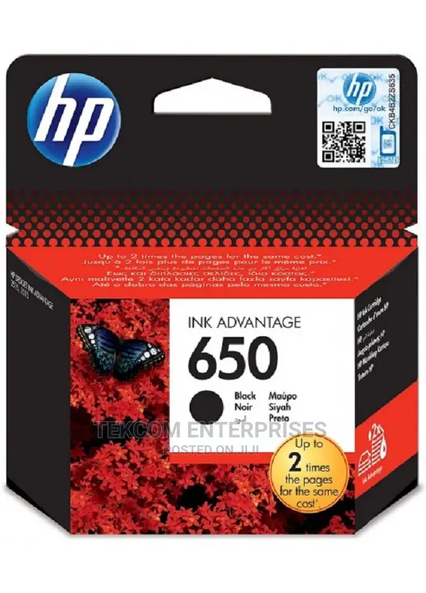 HP 650 Black Ink Cartridge