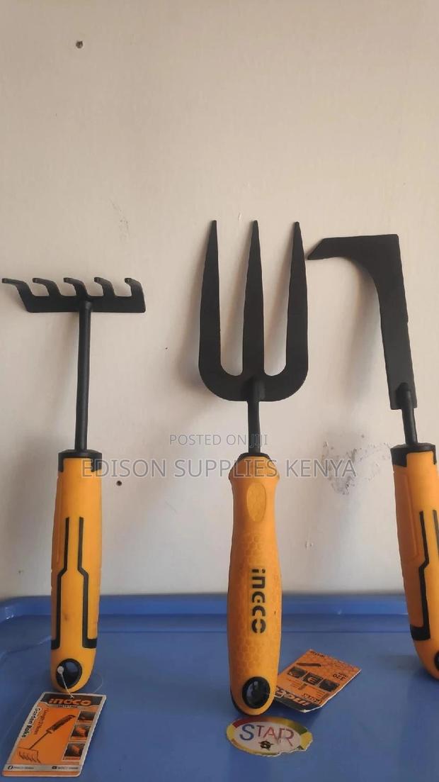 Hand Gardening Tools Set, Garden Fork Garden Rake Weed Knife - main view