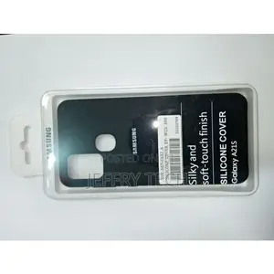 Samsung A21S Silicone Back Case - Black + Screen Protector