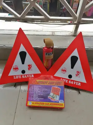 Car Safety Essentials Life Saver, First Aid Kit, Fire Ext.