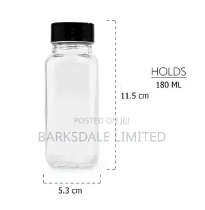 180ml Clear Salt Spice Pepper Shaker Glass Condiment Bottle