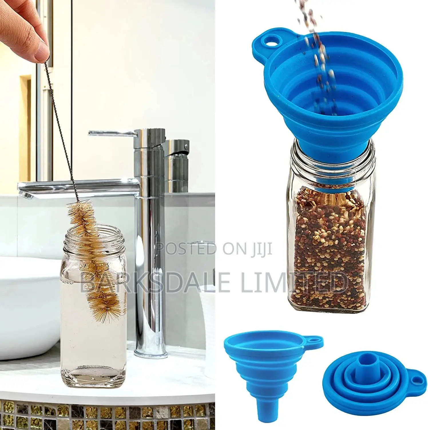 180ml Clear Salt Spice Pepper Shaker Glass Condiment Bottle
