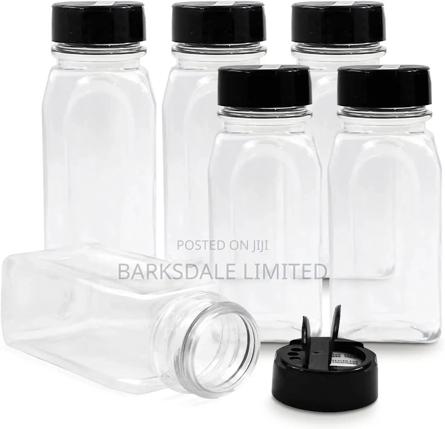 180ml Clear Salt Spice Pepper Shaker Glass Condiment Bottle