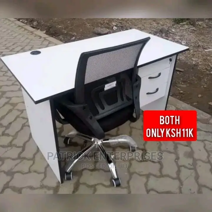 1.2 Mtrs Office Desk Plus Low Back Recliner Secretariatchair
