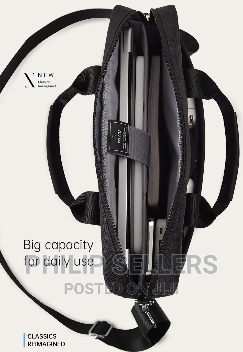 Wiwu Laptop Messenger Bag Waterproof Bag for Macbook Air 13.